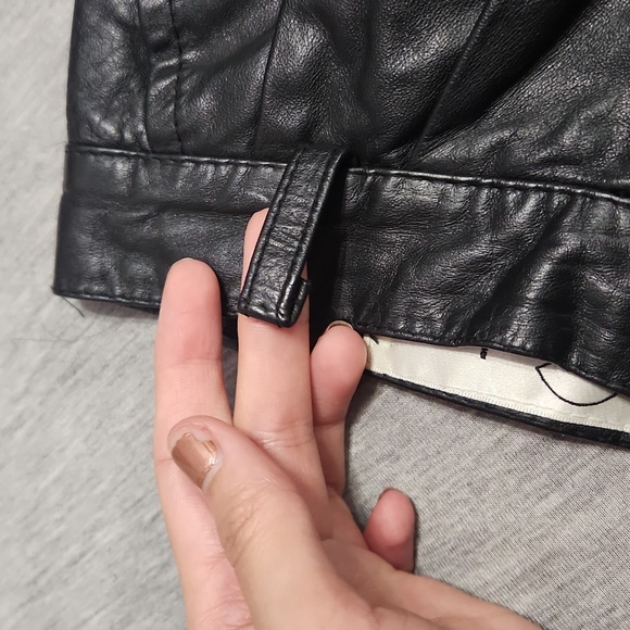 Vintage Cedars Petites High Rise Black Leather Pleated Trousers Tapered Pants - Picture 14 of 15